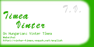 timea vinter business card