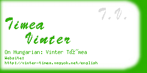 timea vinter business card